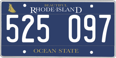 RI license plate 525097