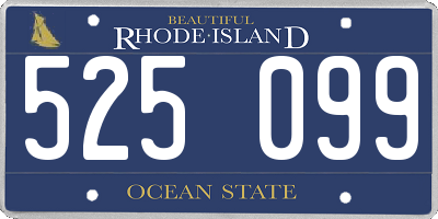 RI license plate 525099
