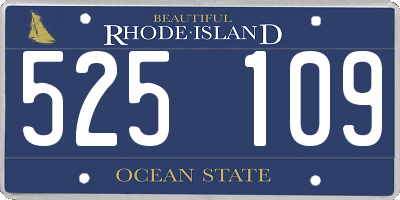 RI license plate 525109