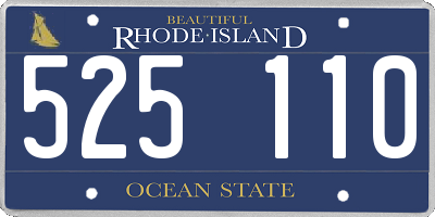 RI license plate 525110