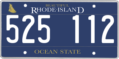 RI license plate 525112