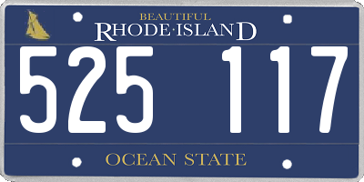 RI license plate 525117