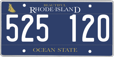 RI license plate 525120