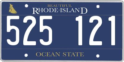 RI license plate 525121