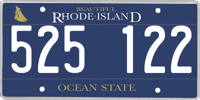 RI license plate 525122