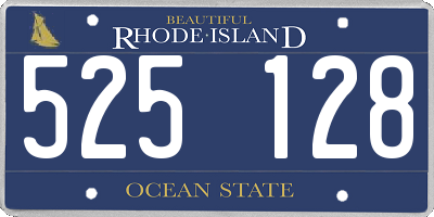 RI license plate 525128
