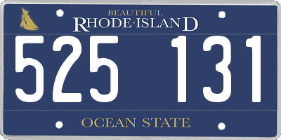 RI license plate 525131