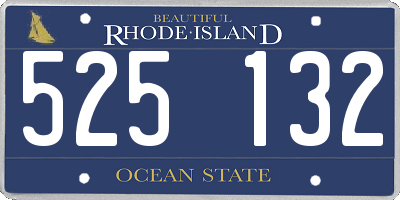 RI license plate 525132