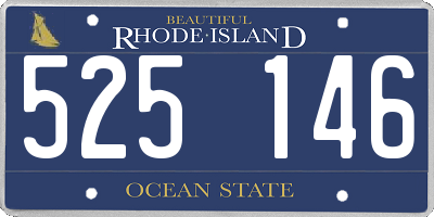 RI license plate 525146