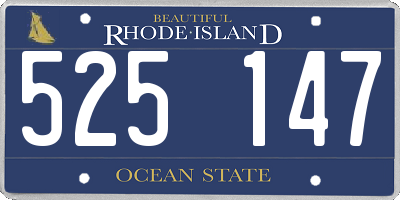 RI license plate 525147