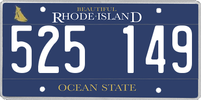 RI license plate 525149