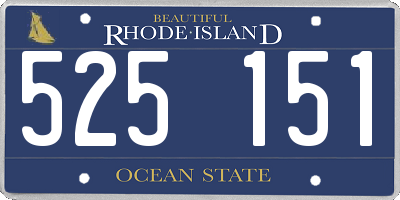 RI license plate 525151
