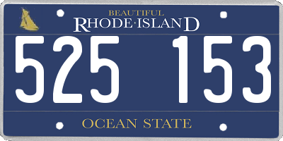 RI license plate 525153