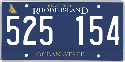 RI license plate 525154