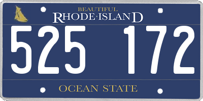 RI license plate 525172