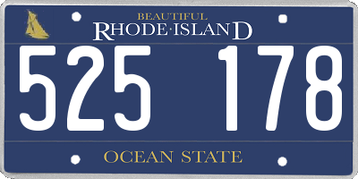 RI license plate 525178