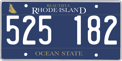 RI license plate 525182