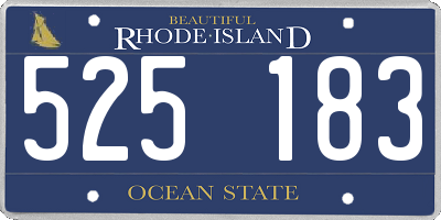 RI license plate 525183