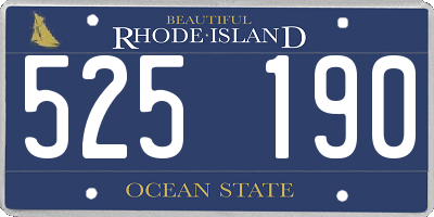 RI license plate 525190