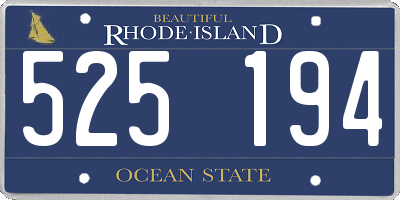 RI license plate 525194