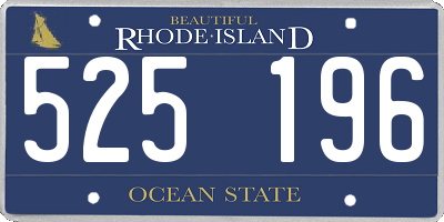 RI license plate 525196