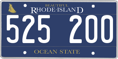 RI license plate 525200