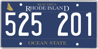 RI license plate 525201