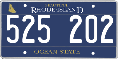 RI license plate 525202