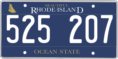 RI license plate 525207