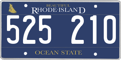 RI license plate 525210