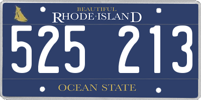 RI license plate 525213