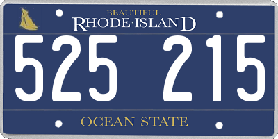 RI license plate 525215