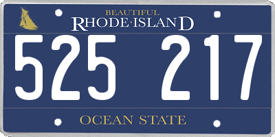 RI license plate 525217