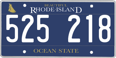 RI license plate 525218