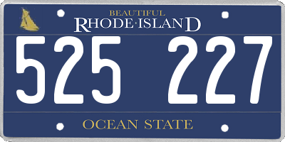 RI license plate 525227