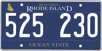 RI license plate 525230