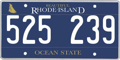 RI license plate 525239