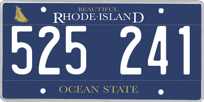 RI license plate 525241