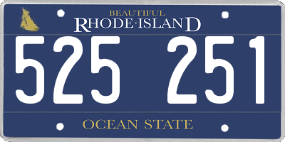 RI license plate 525251