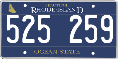 RI license plate 525259