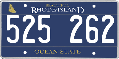 RI license plate 525262