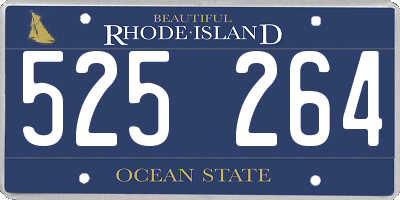 RI license plate 525264