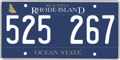RI license plate 525267
