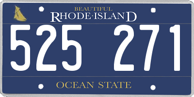 RI license plate 525271