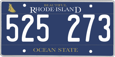 RI license plate 525273