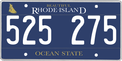 RI license plate 525275