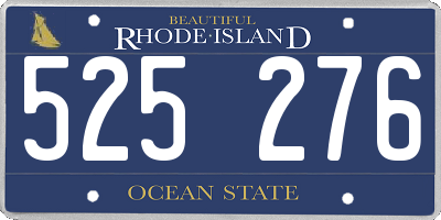 RI license plate 525276