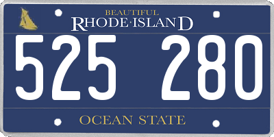 RI license plate 525280