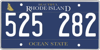 RI license plate 525282