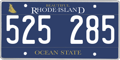 RI license plate 525285